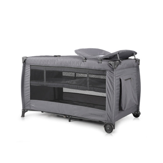 Load image into Gallery viewer, Chipolino Bella Opvouwbaar Campingbedje met Aankleedkussen Granite
