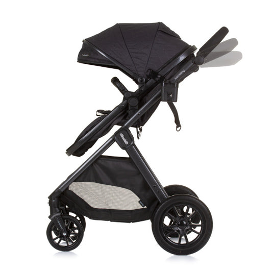 Chipolino harmony opvouwbare 3-in-1 kinderwagen met luiertas granite antraciet