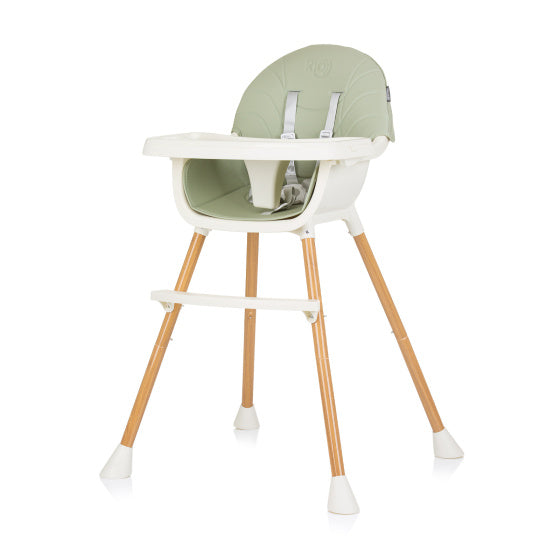 Load image into Gallery viewer, Chipolino rio 2-in-1 kinderstoel met eetblad zitkussen aloe groen wit
