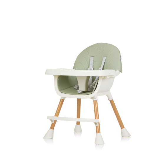 Load image into Gallery viewer, Chipolino rio 2-in-1 kinderstoel met eetblad zitkussen aloe groen wit
