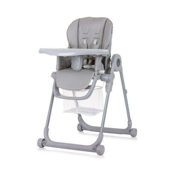 Load image into Gallery viewer, Chipolino Chef Kinderstoel met Eetblad Zitkussen Pure Grey
