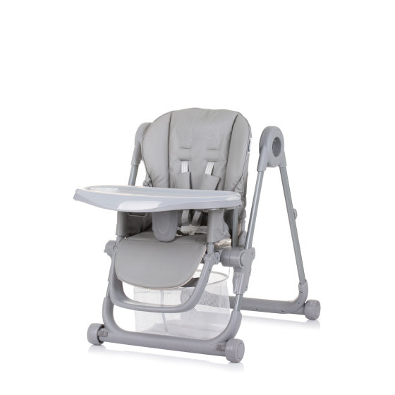 Load image into Gallery viewer, Chipolino Chef Kinderstoel met Eetblad Zitkussen Pure Grey
