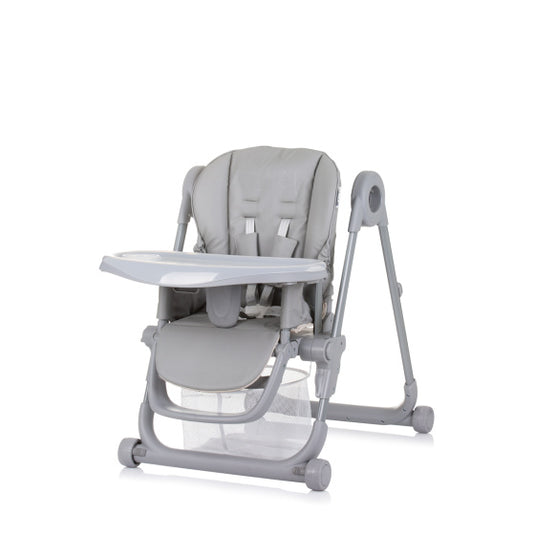 Chipolino Chef Kinderstoel met Eetblad Zitkussen Pure Grey
