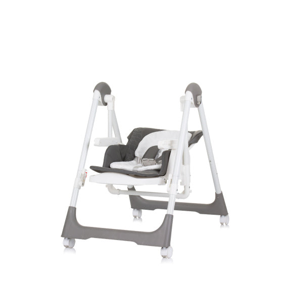 Load image into Gallery viewer, Chipolino milk shake 2-in-1 kinderstoel schommelstoel granite grijs wit

