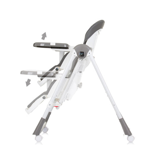 Chipolino milk shake 2-in-1 kinderstoel schommelstoel granite grijs wit