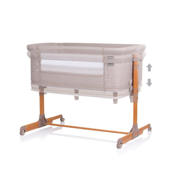 Load image into Gallery viewer, Chipolino Mommy 'N Me Co-sleeper Box Beige Wood
