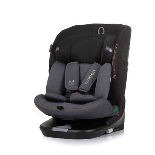 Chipolino autostoel i-size 40-150 cm isofix 360° obsidian zwart grijs