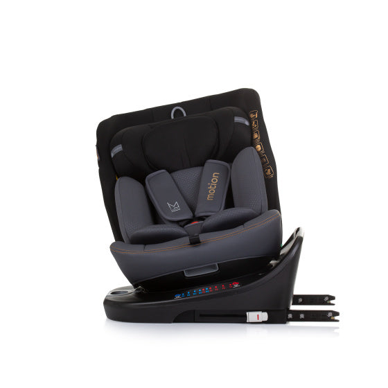 Load image into Gallery viewer, Chipolino autostoel i-size 40-150 cm isofix 360° obsidian zwart grijs
