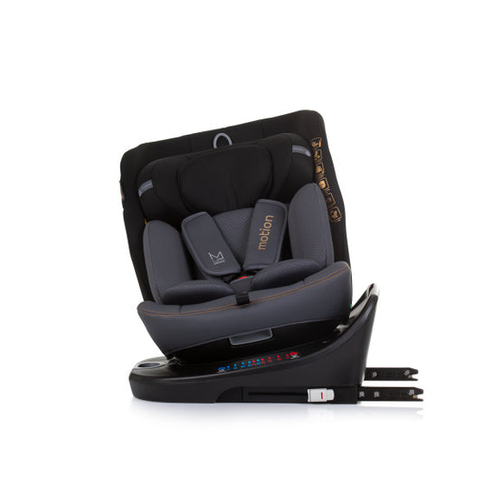 Chipolino autostoel i-size 40-150 cm isofix 360° obsidian zwart grijs