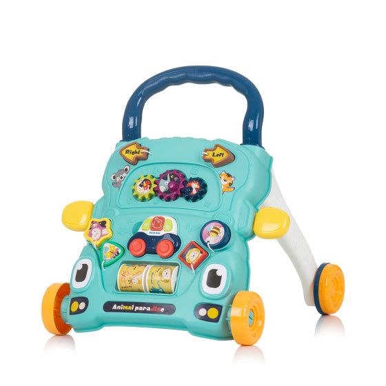 Load image into Gallery viewer, Chipolino funny animals loopwagen met speelauto muziek blauw
