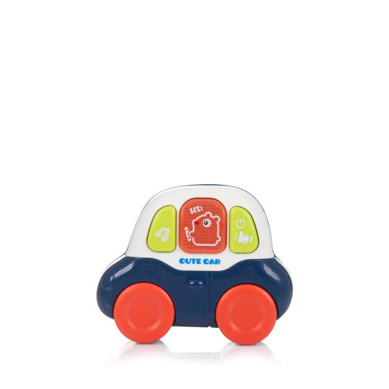 Load image into Gallery viewer, Chipolino funny animals loopwagen met speelauto muziek blauw
