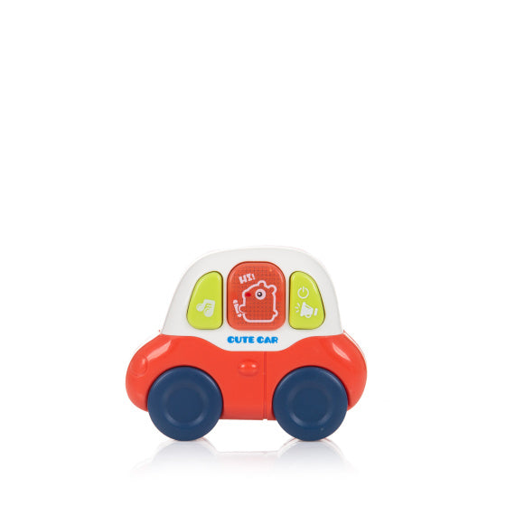 Load image into Gallery viewer, Chipolino funny animals loopwagen met speelauto muziek roze
