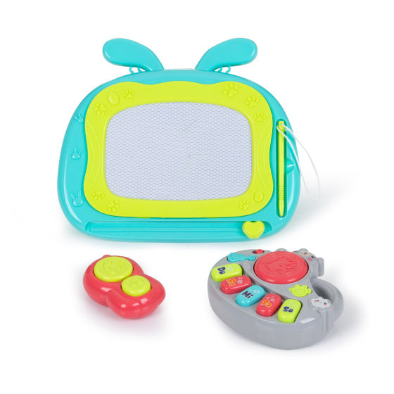 Load image into Gallery viewer, Chipolino Funny Game Loopwagen met Piano, Telefoon Tekenbord Grijs
