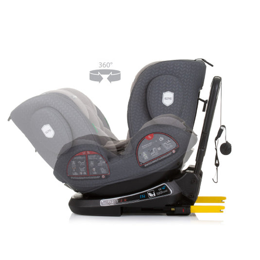 Chipolino peak autostoel i-size 40-150 cm isofix 360° granite grijs