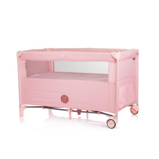 Load image into Gallery viewer, Chipolino opvouwbaar campingbedje met opklapbare zijkant roze
