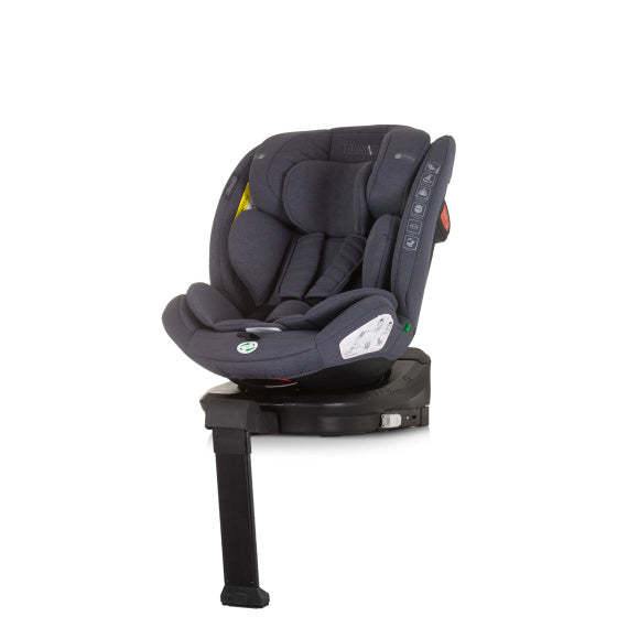 Load image into Gallery viewer, Chipolino tourino autostoel i-size 40-150 cm isofix 360° granite donkergrijs
