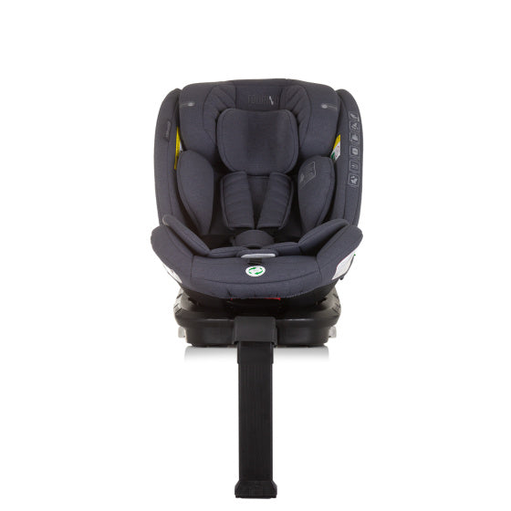 Load image into Gallery viewer, Chipolino tourino autostoel i-size 40-150 cm isofix 360° granite donkergrijs

