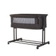 Chipolino zen co-sleeper box met klamboe obsidian zwart