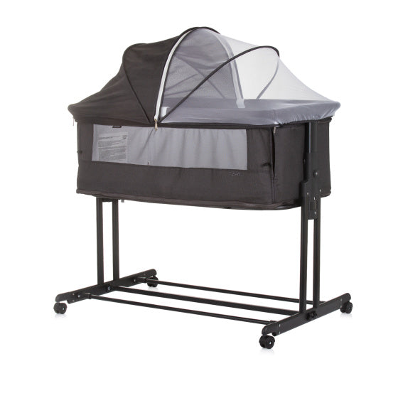 Load image into Gallery viewer, Chipolino zen co-sleeper box met klamboe obsidian zwart
