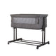 Chipolino zen co-sleeper box met klamboe granite grijs
