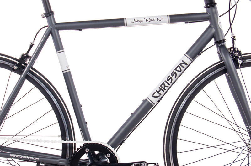 Load image into Gallery viewer, Chrisson vintage road 28 inch 52 cm heren 7v donkergrijs
