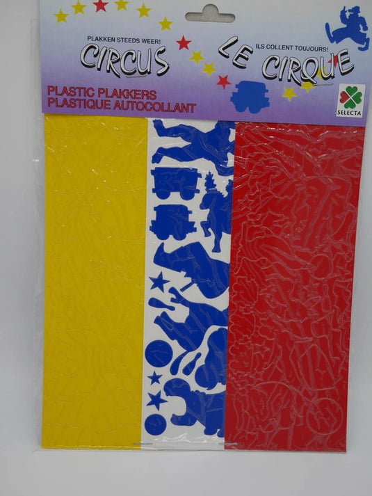 Van der doelen raamstikkers circus voor op de ruit herbruikbaar