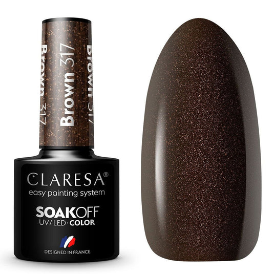 Claresa uv led gellak 5ml brown 317 warm feelings
