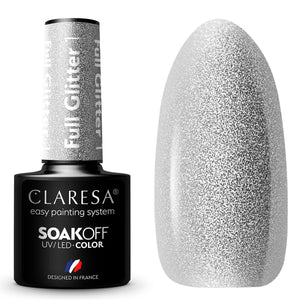 Claresa uv led gellak 5ml full glitter 1 silver