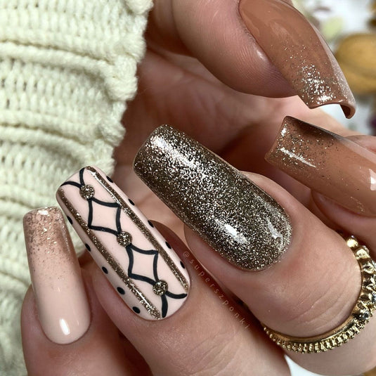 Claresa uv led gellak 5ml full glitter 2 bronze