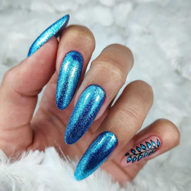 Load image into Gallery viewer, Claresa uv led gellak 5ml full glitter 7 blue
