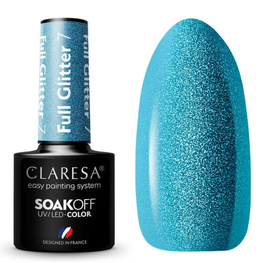 Claresa uv led gellak 5ml full glitter 7 blue