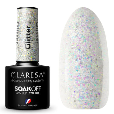 Claresa uv led gellak 5ml glitter 1