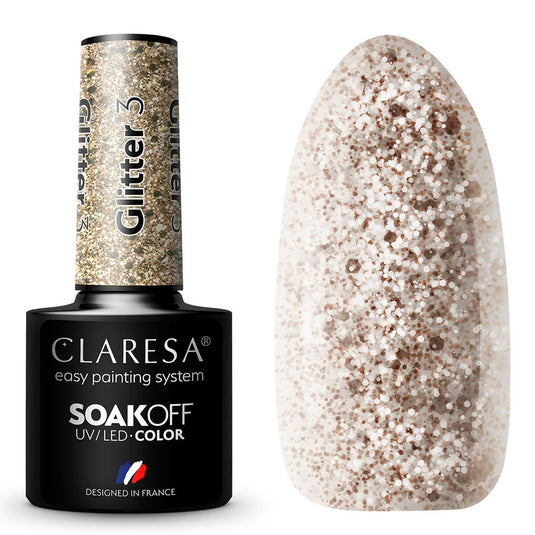 Claresa uv led gellak 5ml glitter 3