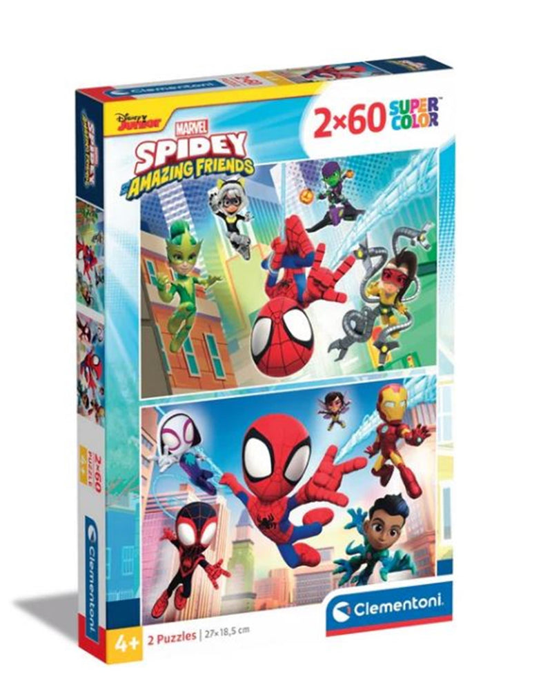Load image into Gallery viewer, Clementoni puzzel 2x60pcs spidey and his amazing friends =2023==blocco licenza=

