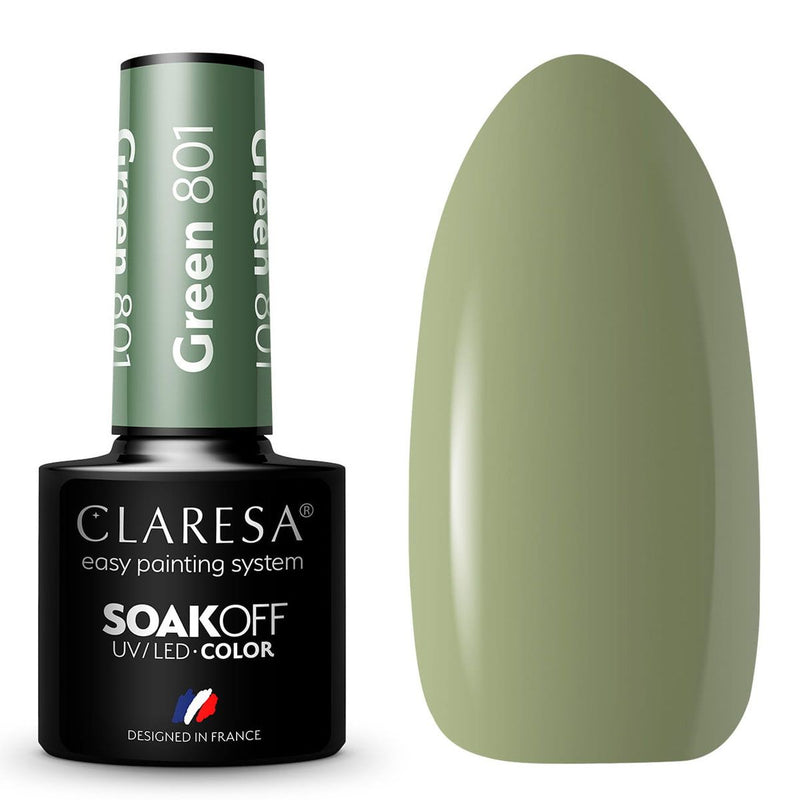 Load image into Gallery viewer, Claresa uv led gellak 5ml green 801 quiet forest
