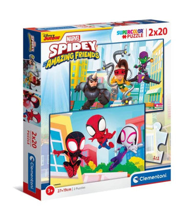 Clementoni puzzel 2x20pcs spidey and his amazing friends
