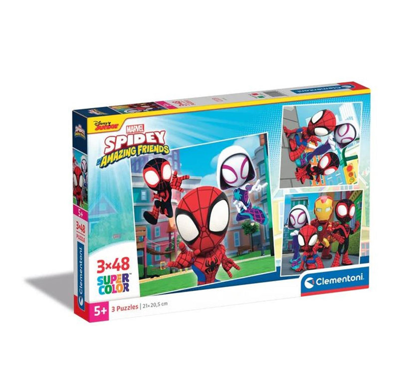 Load image into Gallery viewer, Clementoni puzzel 3x48pcs spidey
