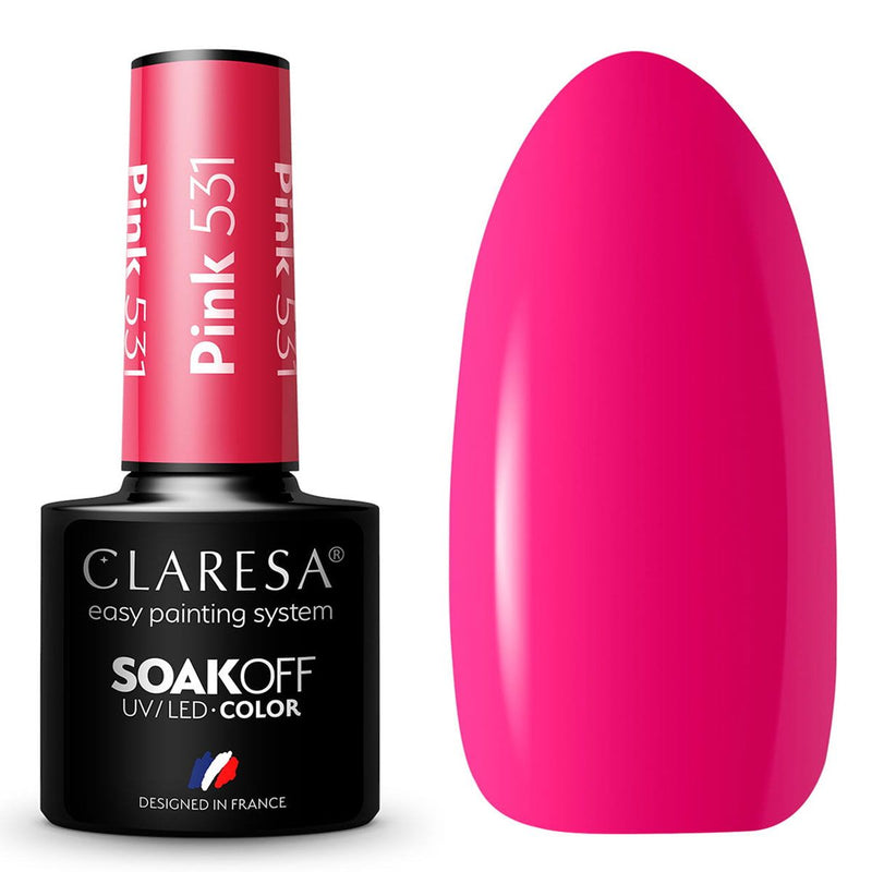 Load image into Gallery viewer, Claresa uv led gellak 5ml pink 531 rainbow explosion
