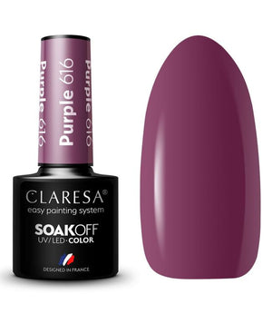 Claresa uv led gellak 5ml purple 616 quiet forest