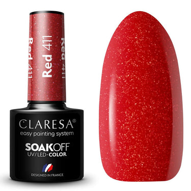 Claresa uv led gellak 5ml red 411 sunny garden