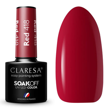 Claresa uv led gellak 5ml red 418 take me to the river