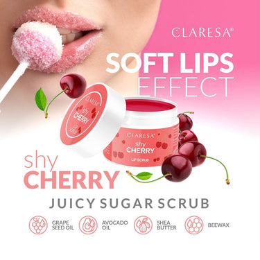 Claresa lip scrub shy cherry 15gr.