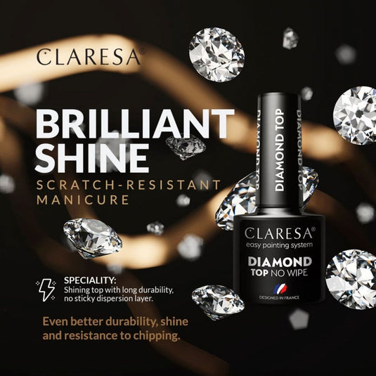 Claresa top coat diamond no wipe 5ml