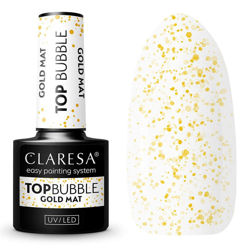 Load image into Gallery viewer, Claresa top coat bubble gold mat no wipe 5ml

