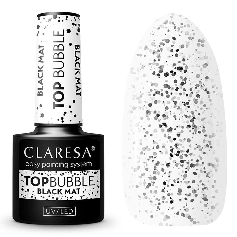 Load image into Gallery viewer, Claresa top coat bubble black mat no wipe 5ml
