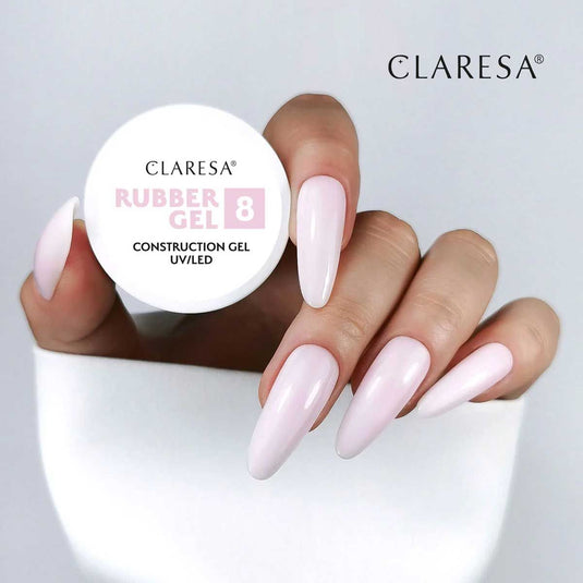 Claresa rubber gel 8 ballerina pink 45gr.