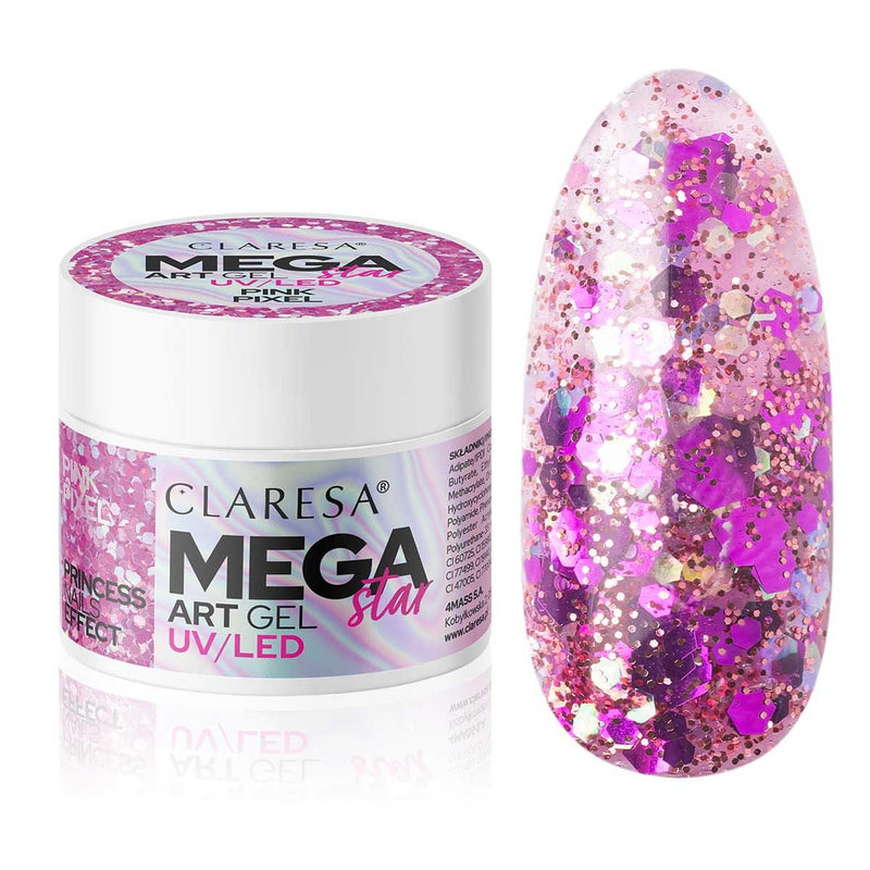 Load image into Gallery viewer, Claresa megastar pink pixel uv led art gel 10gr.
