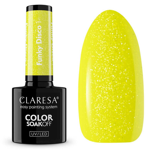 Claresa uv led gellak 5ml funky disco 1 yellow groove