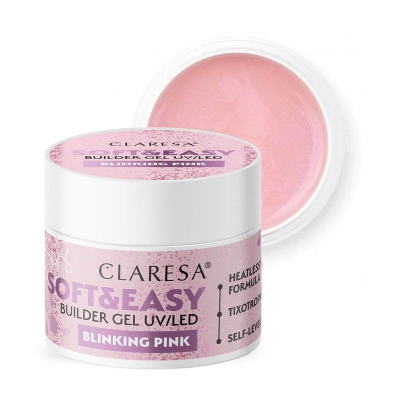 Load image into Gallery viewer, Claresa keratine soft easy builder gel blinking pink 90gr.
