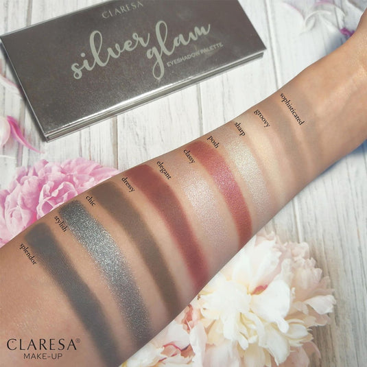 Claresa eyeshadow palette silver glam